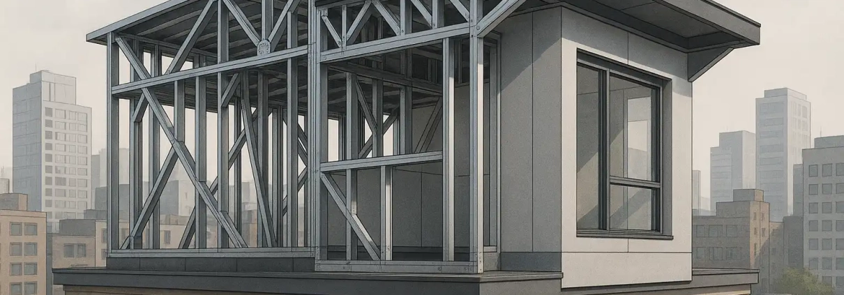 سازه سبک LSF برای پشتبام با کیفیت؛ بهترین روش‌های اضافه‌طبقه