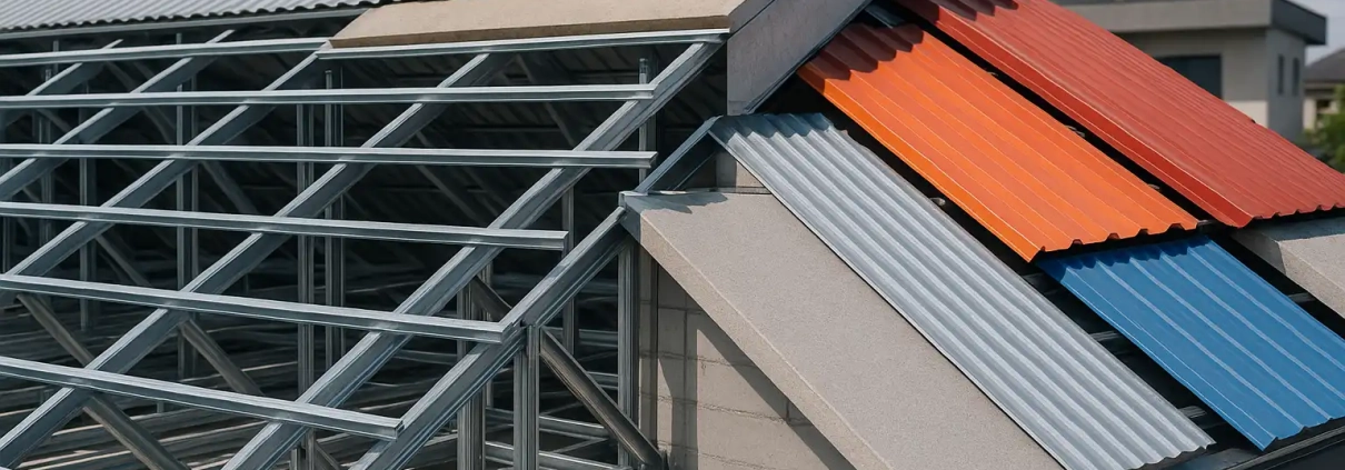 سقف سازه های ال اس اف؛ انواع پوشش و جزئیات اجرا