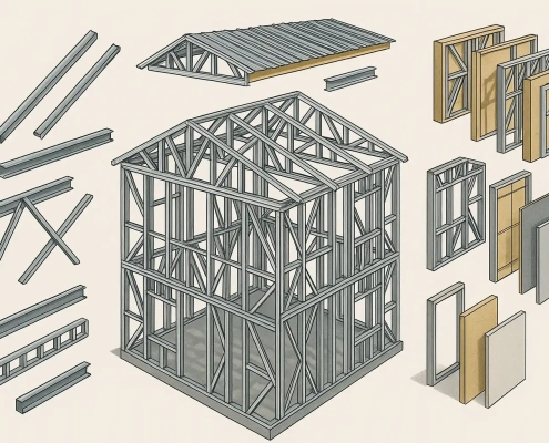 سازه LSF چیست در مراکز فنی مهندسی؟ مروری جامع بر سیستم قاب‌بندی فولادی سبک