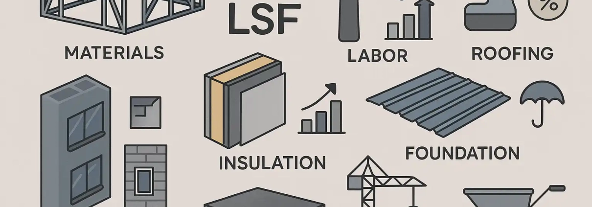 قیمت سازه های LSF؛ لیست هزینه‌ها و آیتم‌های موثر