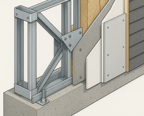 جزئیات سازه lsf در اجرا؛ راهنمای جامع اتصالات، مقاطع و دیتیل اجرایی